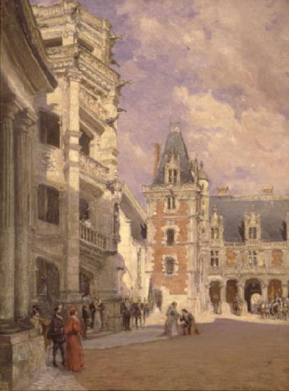 Colin Campbell Cooper Stairway of Francis I at Blois oil painting picture
